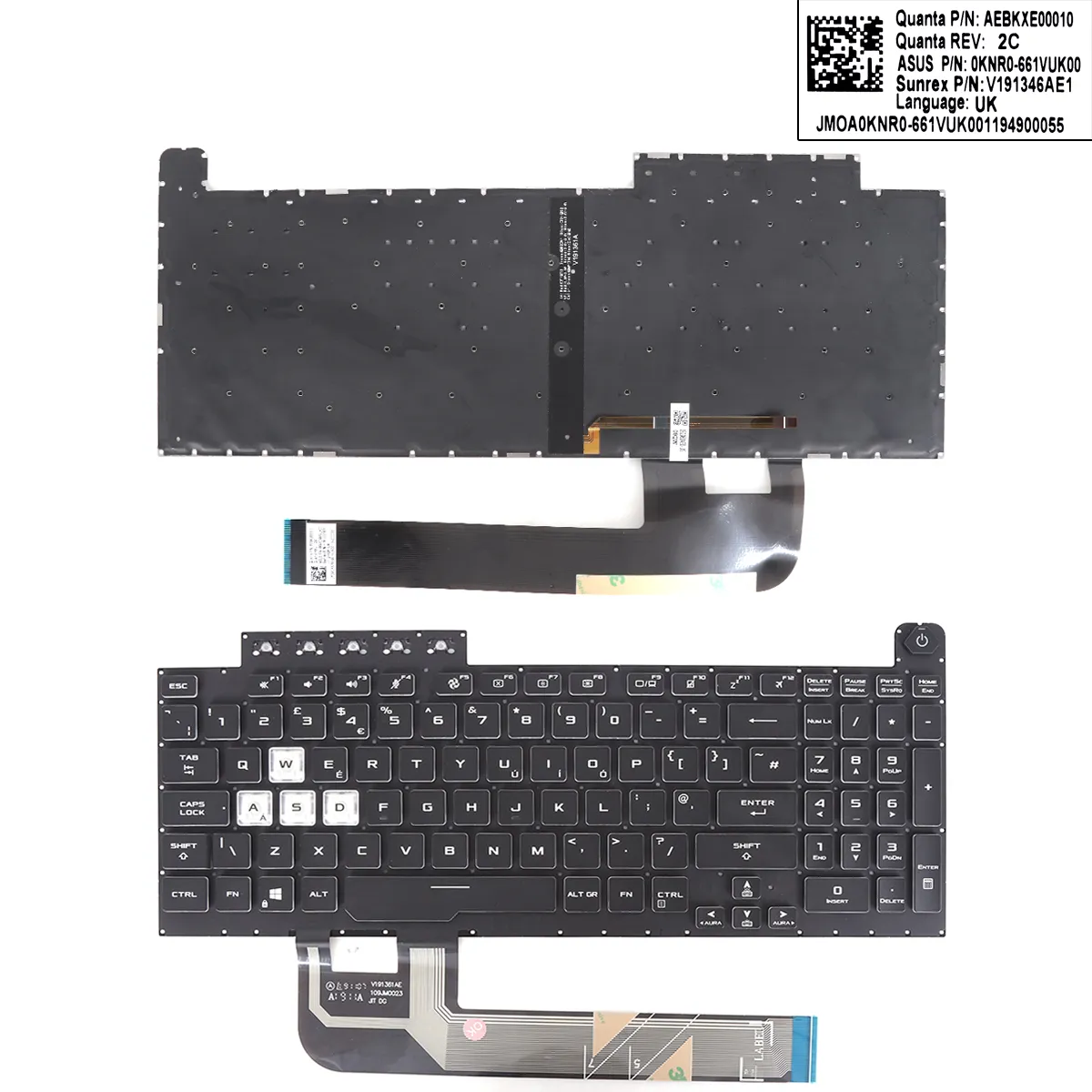 Picture of ASUS TUF Gaming F15 FX506 FA506 FA506Q FX506L FA506U BLACK(Backlit,win8)